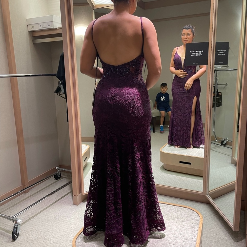 Plum La Femme gown